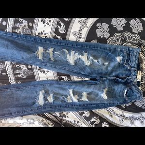 Ripped boyfriend jeans